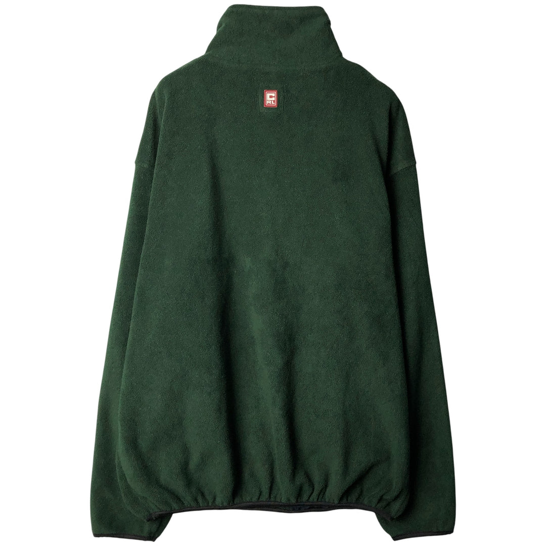 Ralph Lauren Chaps Half-Zip Fleece Pullover, Men's XL polyester green type Vintage Second Hand