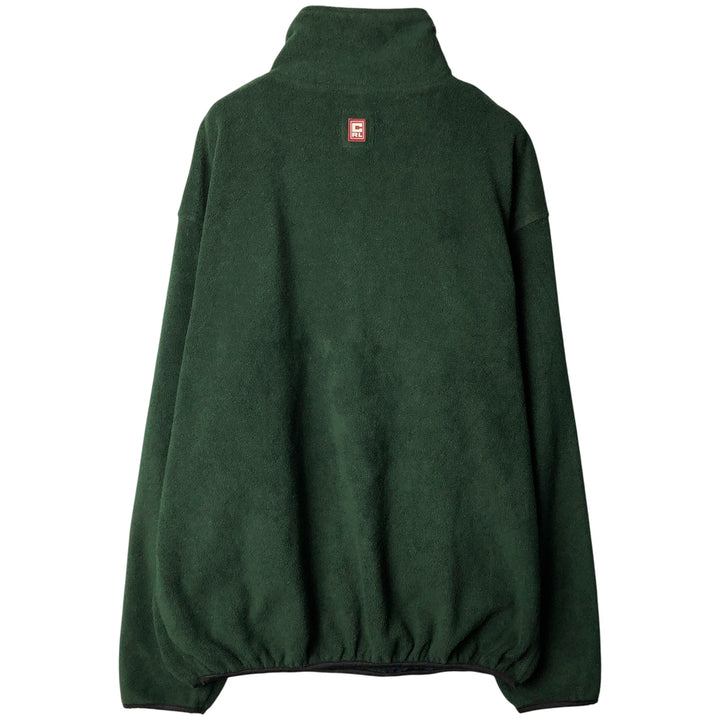 Ralph Lauren Chaps Half-Zip Fleece Pullover, Men's XL polyester green type Vintage Second Hand