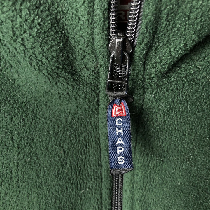 Ralph Lauren Chaps Half-Zip Fleece Pullover, Men's XL polyester green type Vintage Second Hand