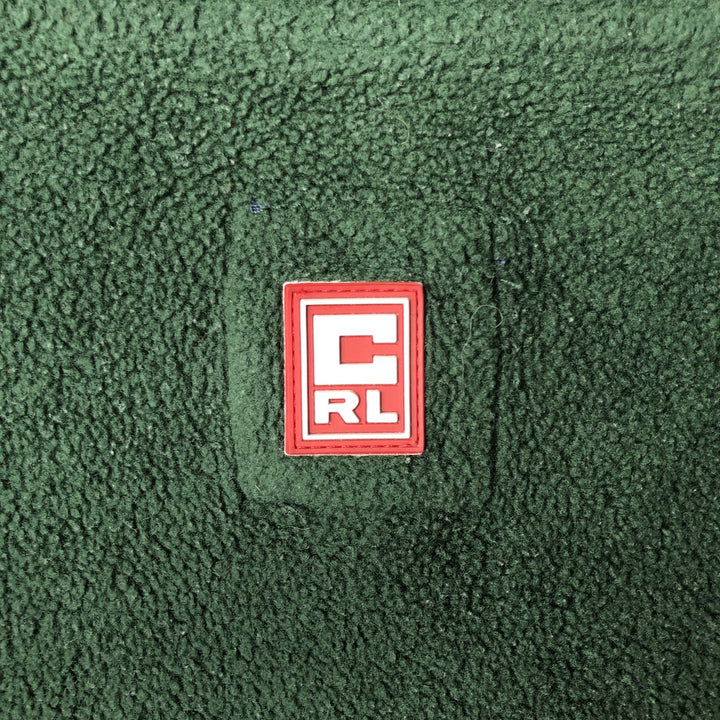 Ralph Lauren Chaps Half-Zip Fleece Pullover, Men's XL polyester green type Vintage Second Hand