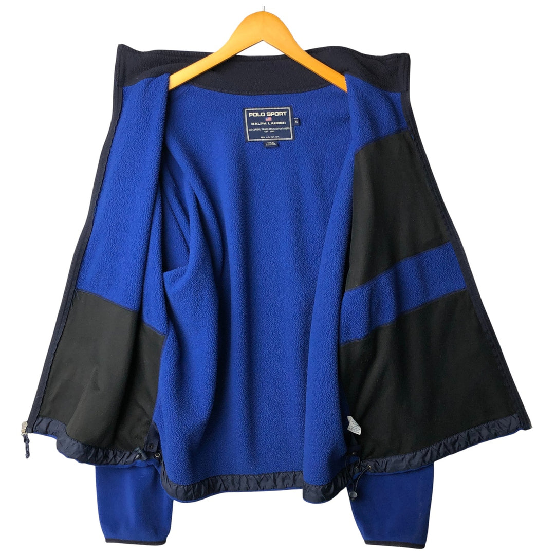 Ralph Lauren POLO SPORT Men's Fleece Jacket (Size XL) polyester blue type Vintage Second Hand