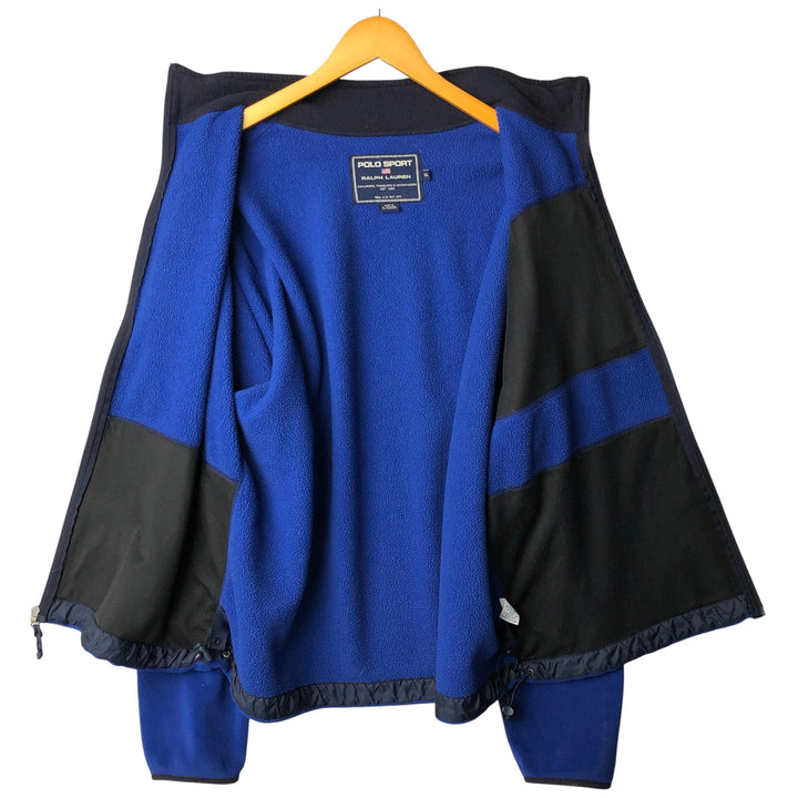 Ralph Lauren POLO SPORT Men's Fleece Jacket (Size XL) polyester blue type Vintage Second Hand