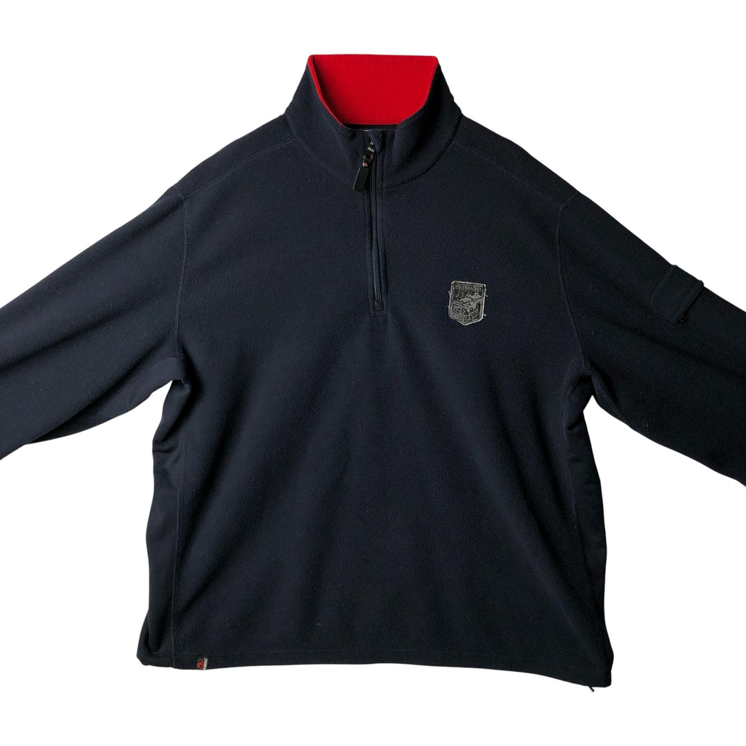 Ralph Lauren POLO by Ralph Lauren Half Zip Fleece Pullover Men's XL polyester navy blue type Vintage Second Hand