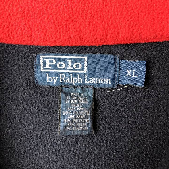 Ralph Lauren POLO by Ralph Lauren Half Zip Fleece Pullover Men's XL polyester navy blue type Vintage Second Hand