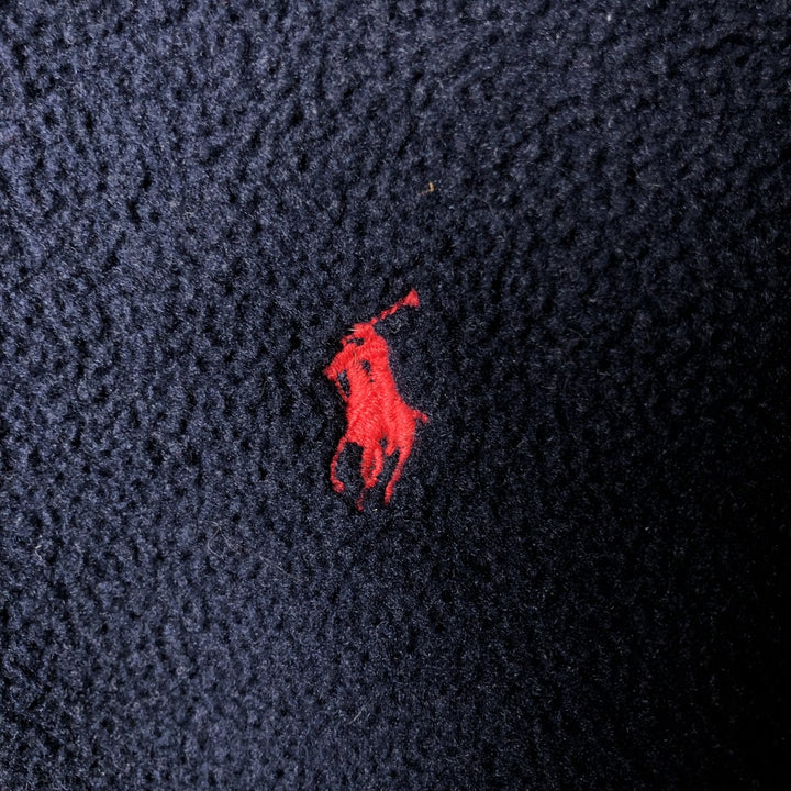 Ralph Lauren POLO by Ralph Lauren Half-Zip Fleece Pullover, Men's XXL polyester navy blue type Vintage Second Hand