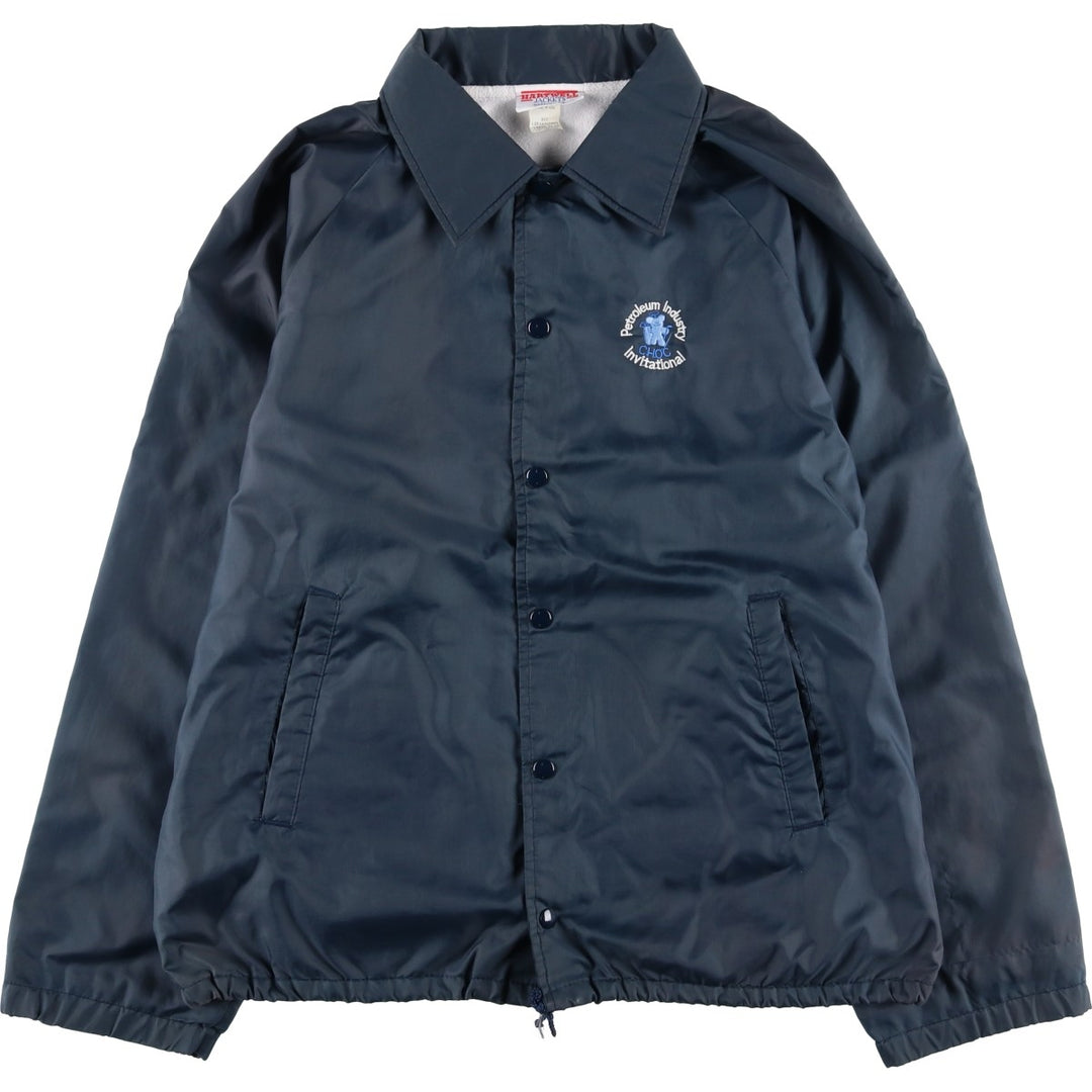Vintage 80s-90'S Hartwell Coach Jacket, Made in USA, Men's Size L Nylon navy blue type Vintage Second Hand