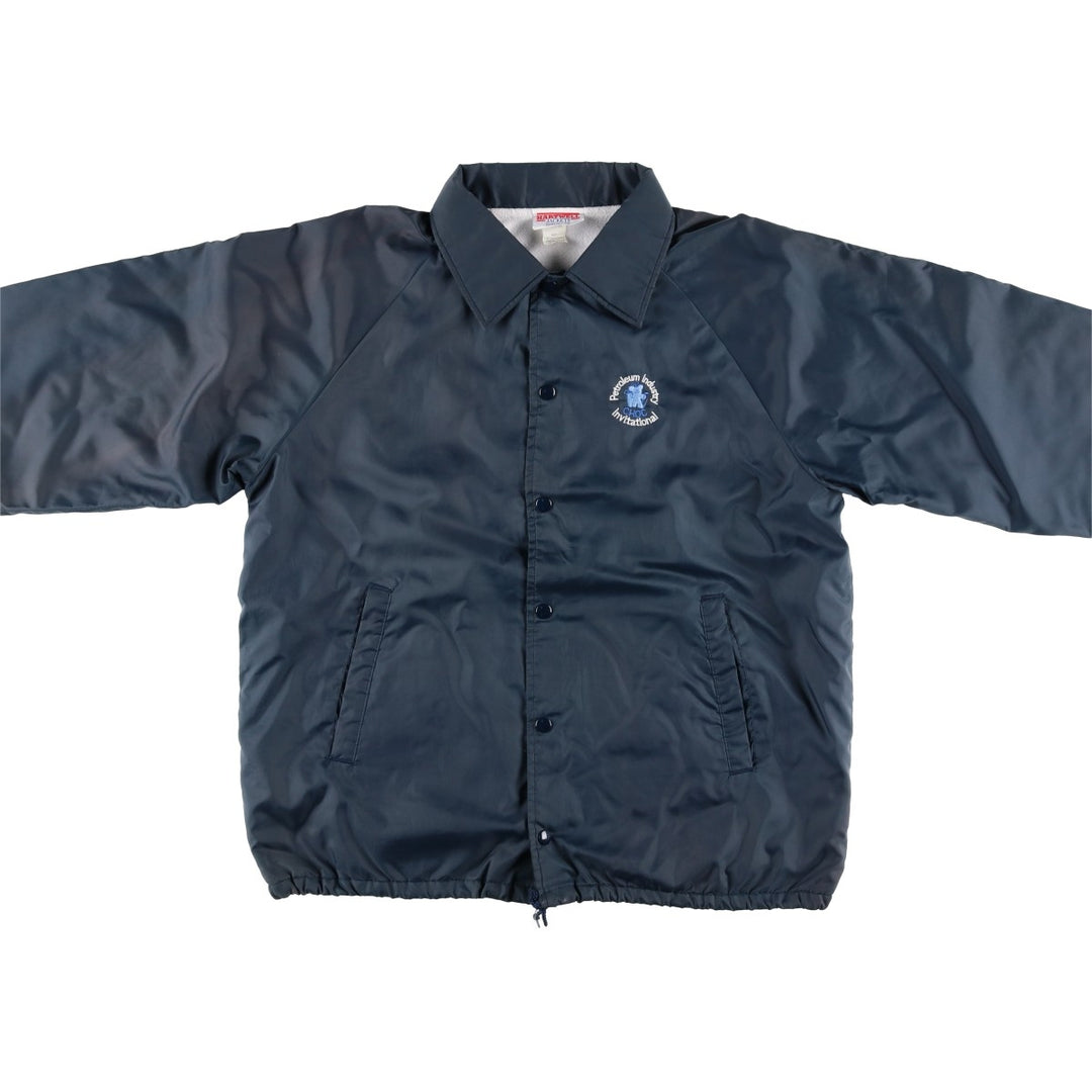 Vintage 80s-90'S Hartwell Coach Jacket, Made in USA, Men's Size L Nylon navy blue type Vintage Second Hand