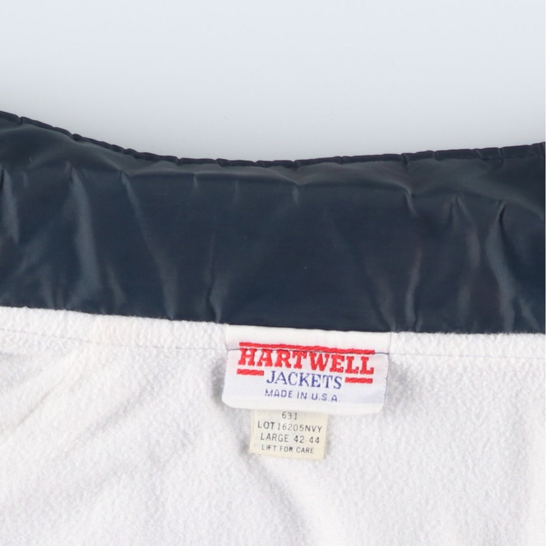 Vintage 80s-90'S Hartwell Coach Jacket, Made in USA, Men's Size L Nylon navy blue type Vintage Second Hand