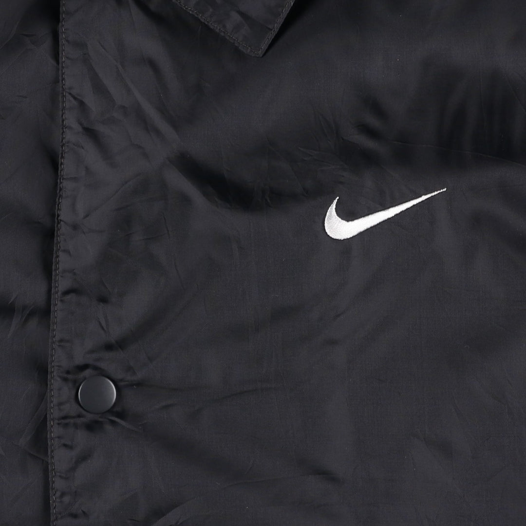 90'S Nike Coach Jacket with Back Logo, Men's Size XL, Vintage Nylon black type Vintage Second Hand