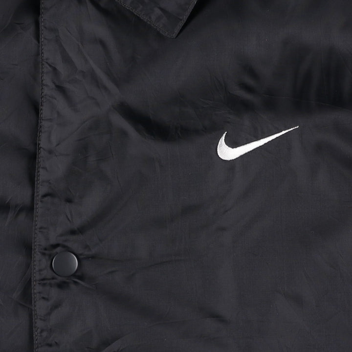 90'S Nike Coach Jacket with Back Logo, Men's Size XL, Vintage Nylon black type Vintage Second Hand
