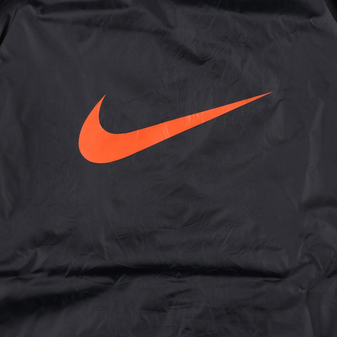 90'S Nike Coach Jacket with Back Logo, Men's Size XL, Vintage Nylon black type Vintage Second Hand