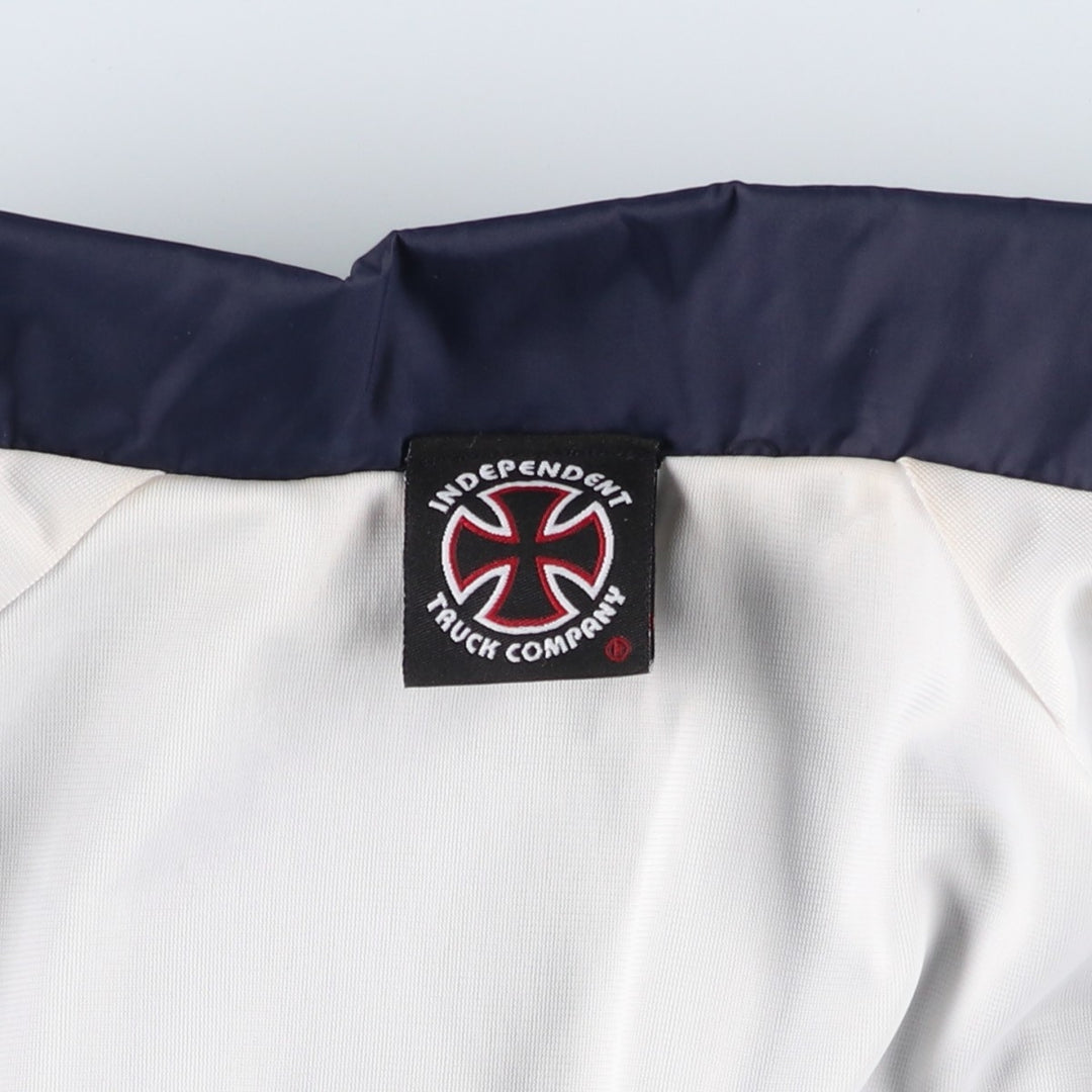 Independent Eagle Pattern Coach Jacket, Men's Size Medium cotton navy blue type Vintage Second Hand