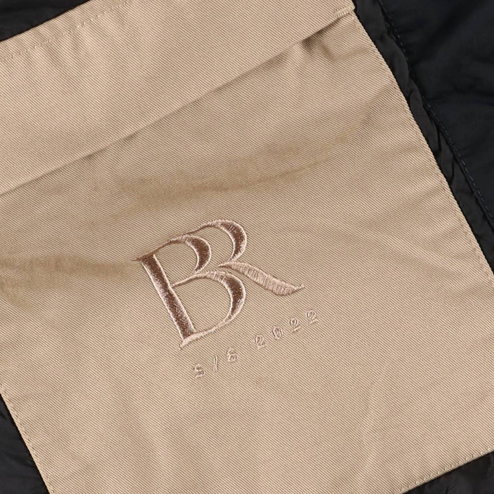 Banana Republic Bomber Jacket, Padded Puffer Jacket, Men's Size L Nylon black type Vintage Second Hand