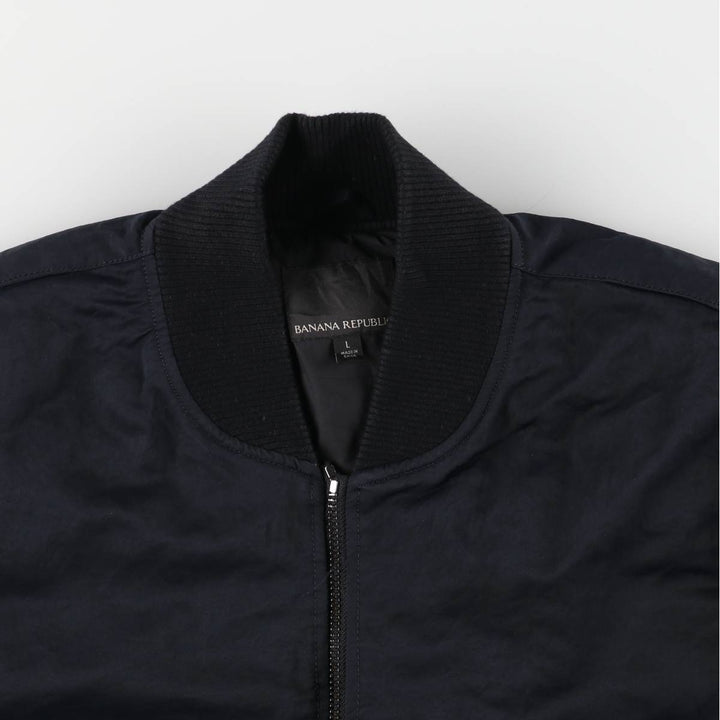 Banana Republic Bomber Jacket, Padded Puffer Jacket, Men's Size L Nylon black type Vintage Second Hand