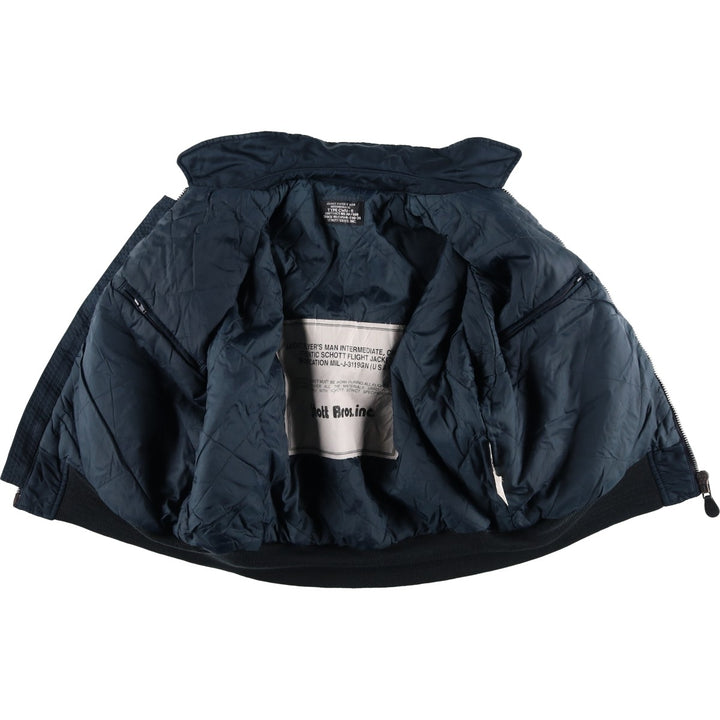 Civilian Shot SCHOTT CWU-45 Nylon navy blue type Vintage Second Hand