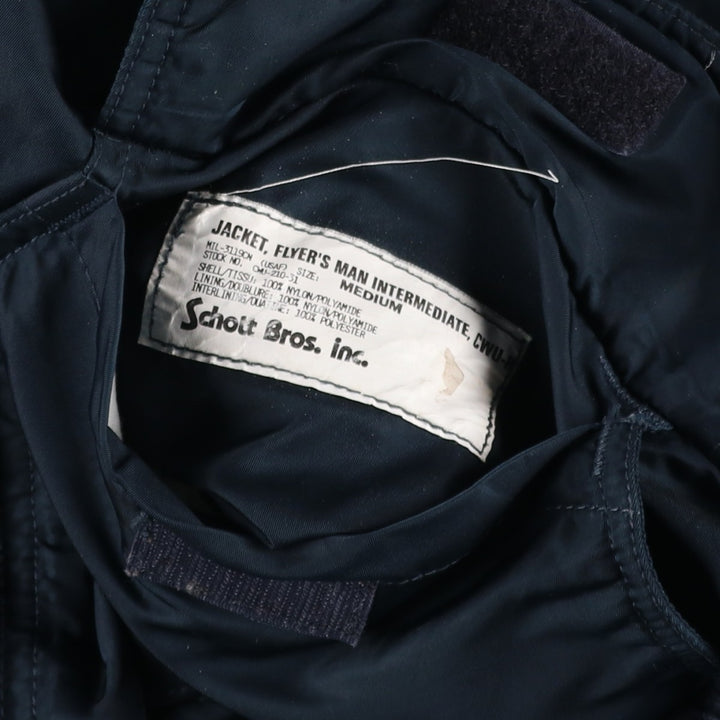 Civilian Shot SCHOTT CWU-45 Nylon navy blue type Vintage Second Hand