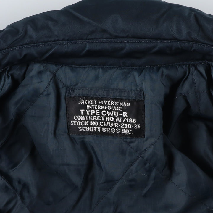 Civilian Shot SCHOTT CWU-45 Nylon navy blue type Vintage Second Hand