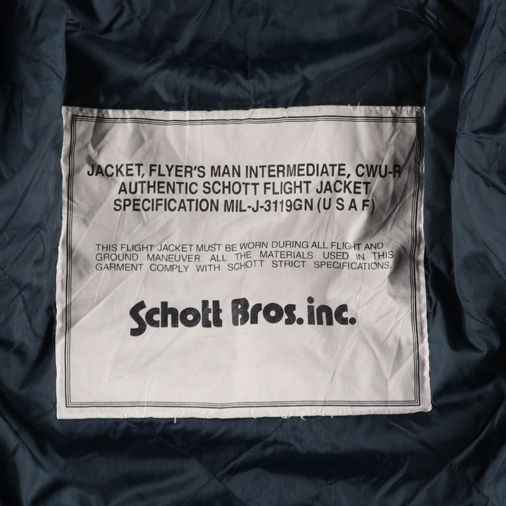 Civilian Shot SCHOTT CWU-45 Nylon navy blue type Vintage Second Hand