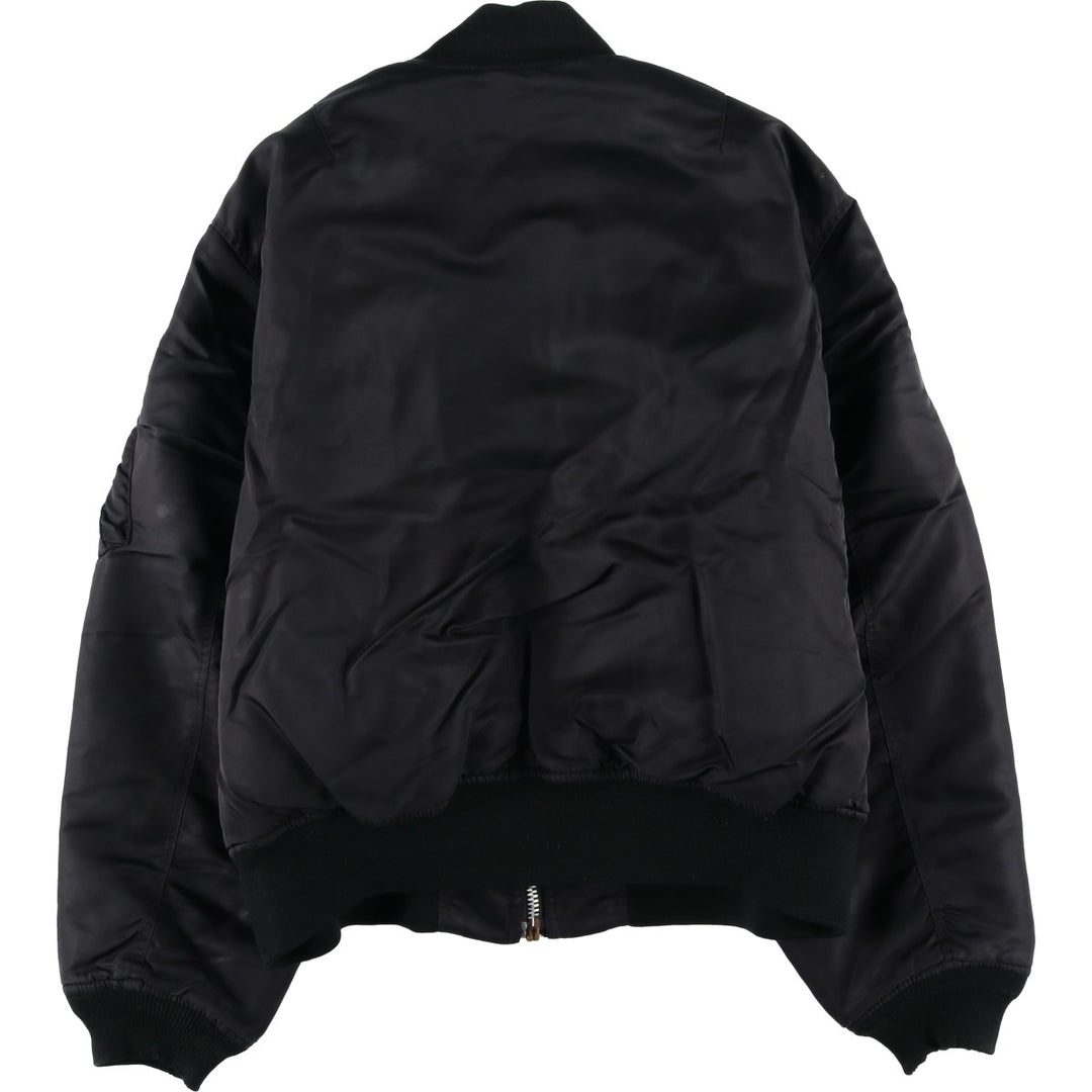 Vintage Schott MA-1 style padded military flight jacket, men's size XL. unclear black type Vintage Second Hand