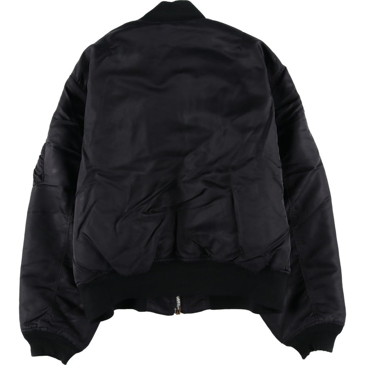 Vintage Schott MA-1 style padded military flight jacket, men's size XL. unclear black type Vintage Second Hand