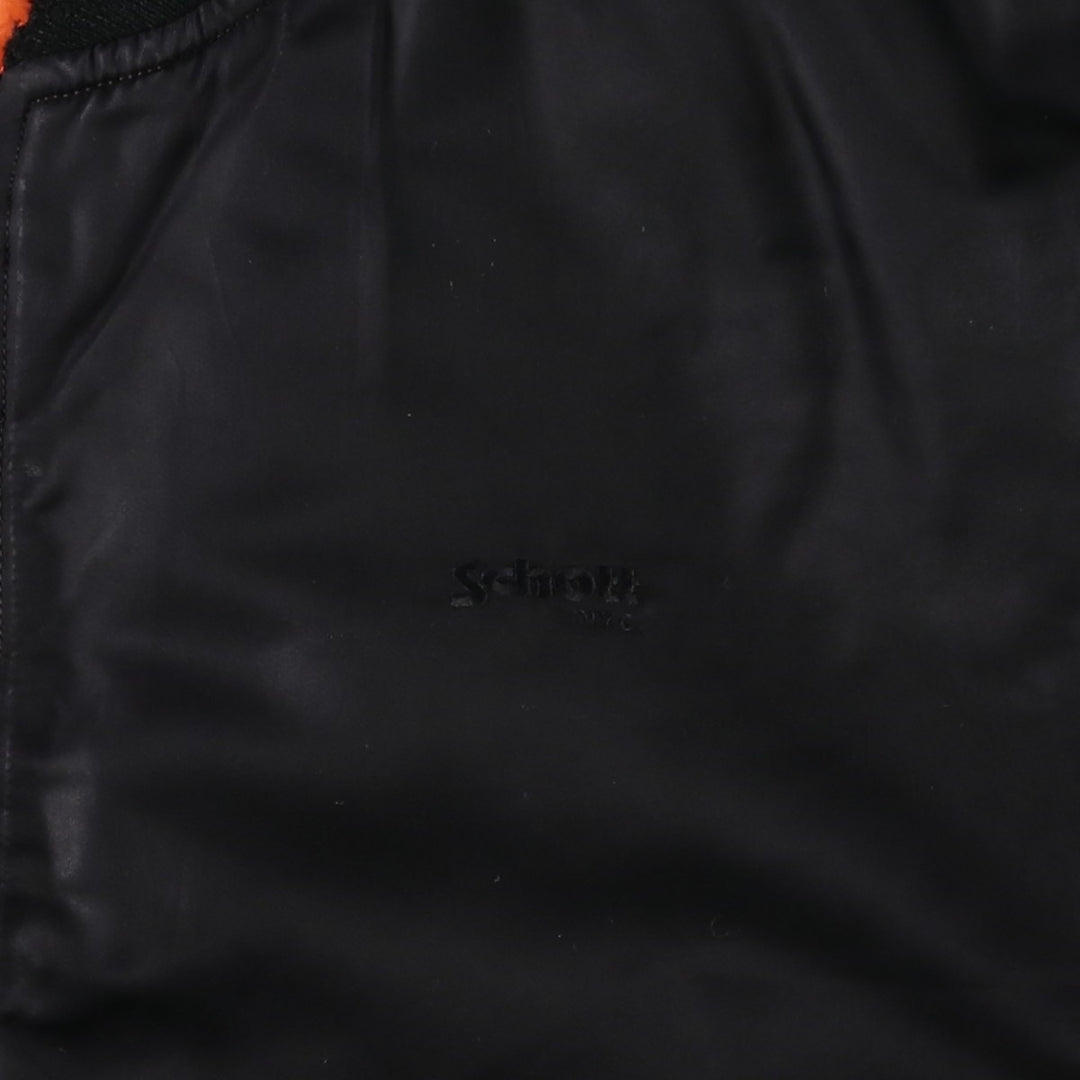 Vintage Schott MA-1 style padded military flight jacket, men's size XL. unclear black type Vintage Second Hand
