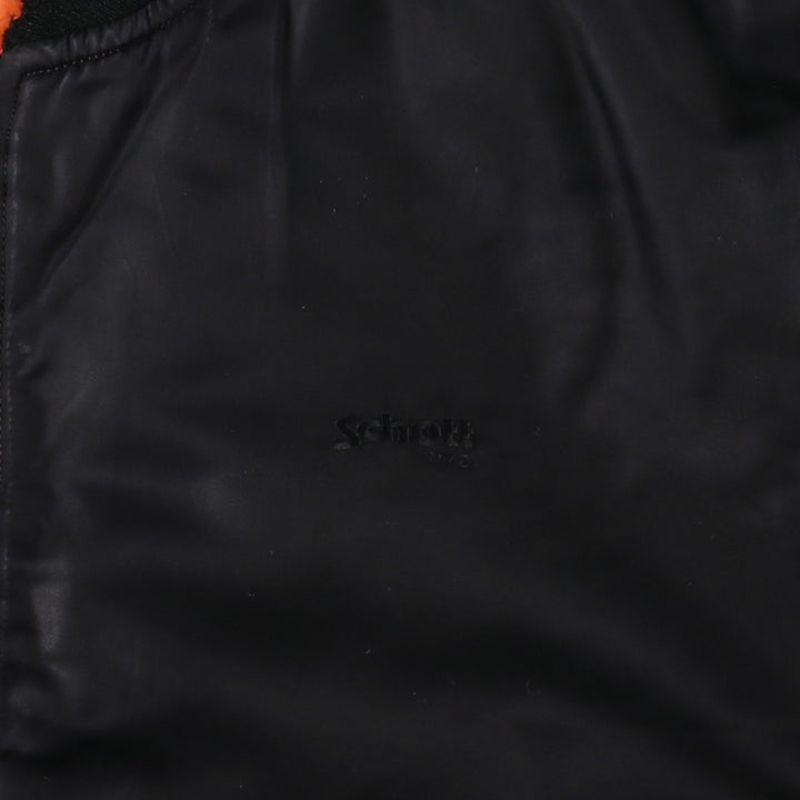 Vintage Schott MA-1 style padded military flight jacket, men's size XL. unclear black type Vintage Second Hand
