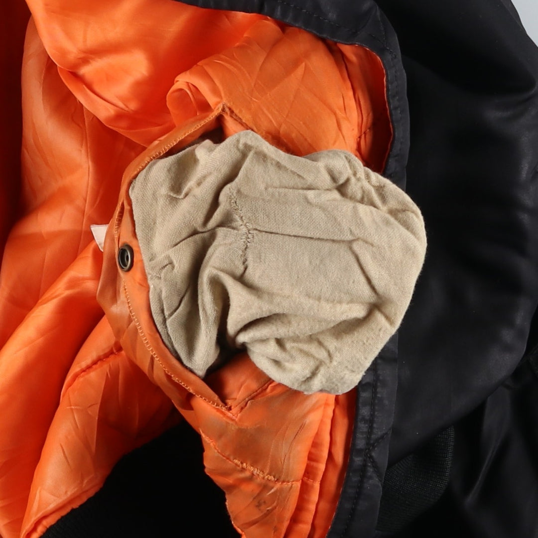 Vintage Schott MA-1 style padded military flight jacket, men's size XL. unclear black type Vintage Second Hand