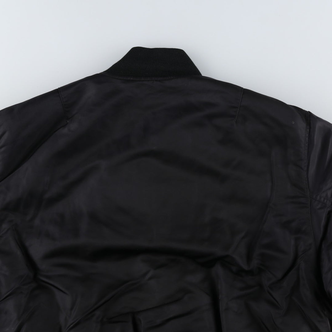 Vintage Schott MA-1 style padded military flight jacket, men's size XL. unclear black type Vintage Second Hand