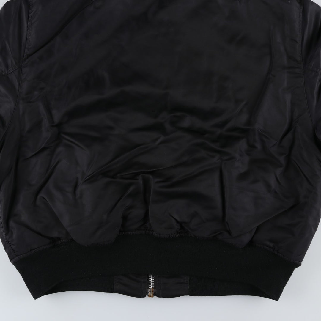 Vintage Schott MA-1 style padded military flight jacket, men's size XL. unclear black type Vintage Second Hand