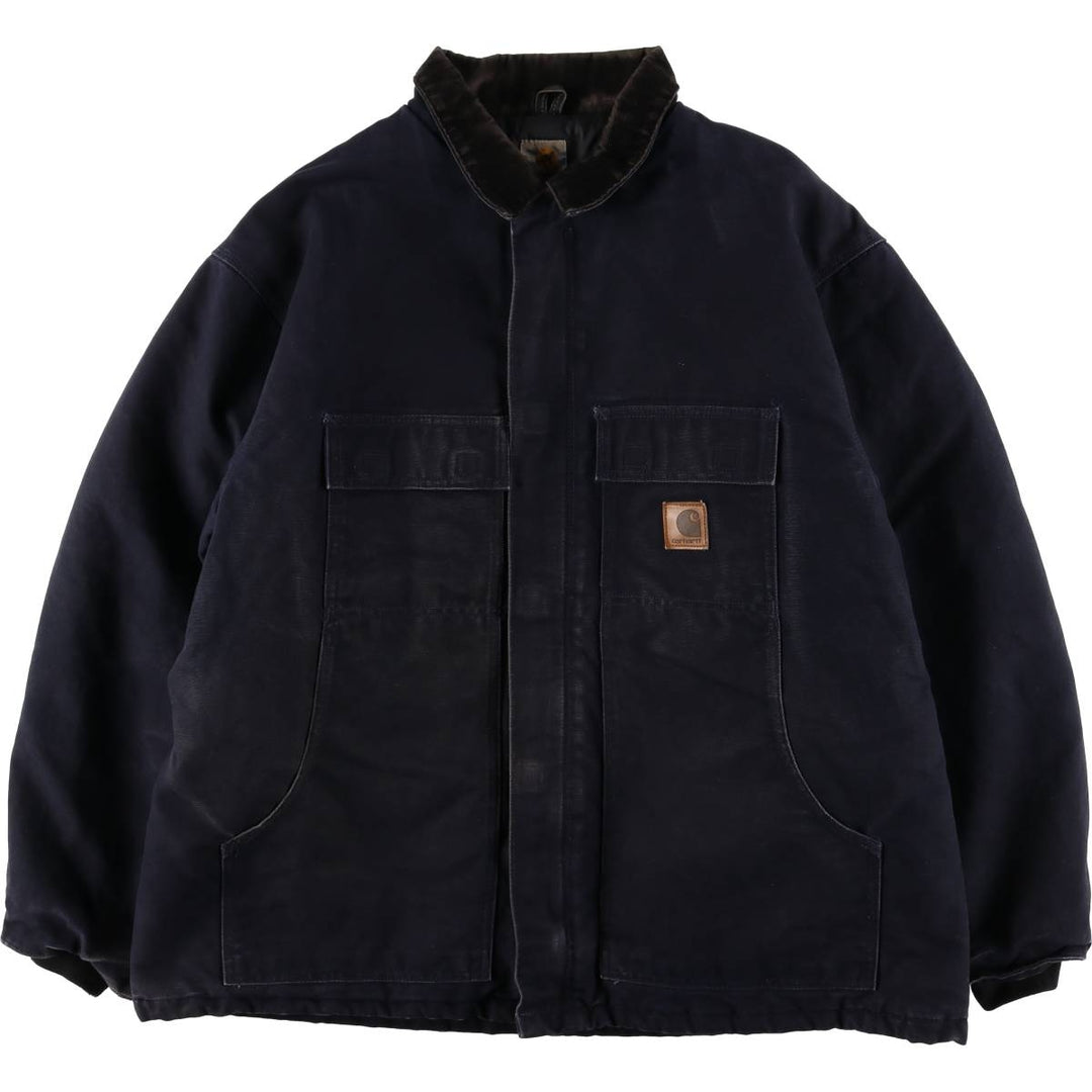2000'S Carhartt Traditional Duck Work Jacket, Men's XXL cotton navy blue type Vintage Second Hand