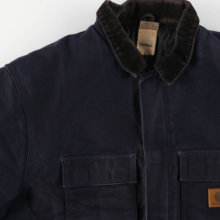 2000'S Carhartt Traditional Duck Work Jacket, Men's XXL cotton navy blue type Vintage Second Hand