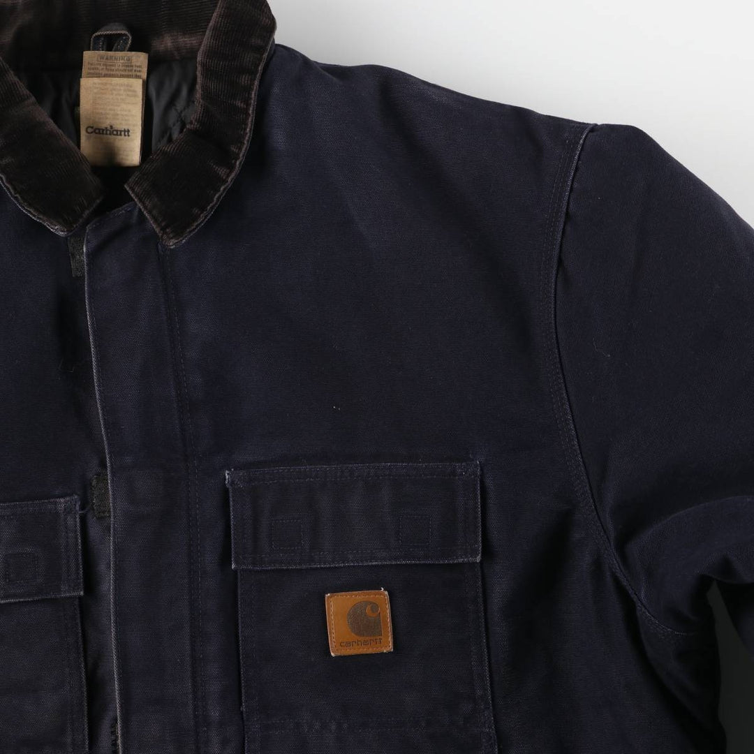 2000'S Carhartt Traditional Duck Work Jacket, Men's XXL cotton navy blue type Vintage Second Hand