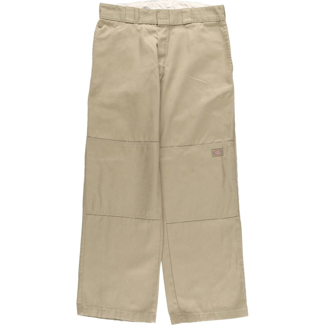 Dickies Loose Fit Double Knee Work Pants Men's W32 polyester Beige type Vintage Second Hand