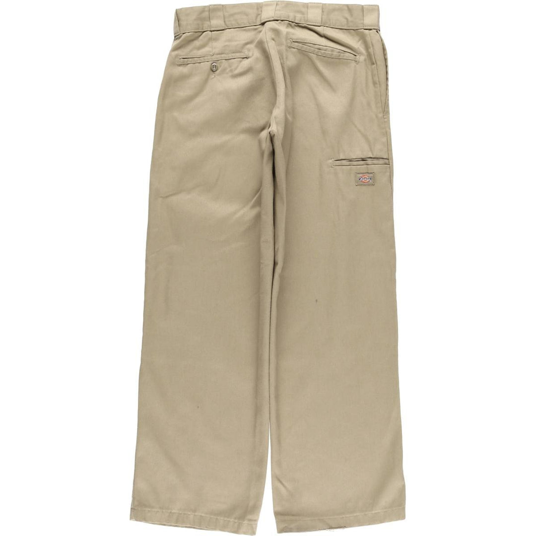 Dickies Loose Fit Double Knee Work Pants Men's W32 polyester Beige type Vintage Second Hand