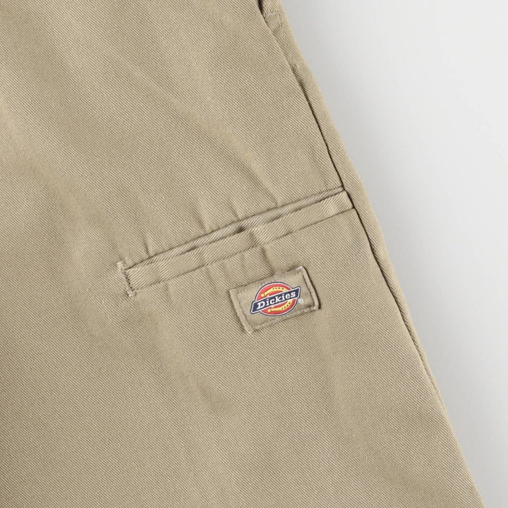 Dickies Loose Fit Double Knee Work Pants Men's W32 polyester Beige type Vintage Second Hand