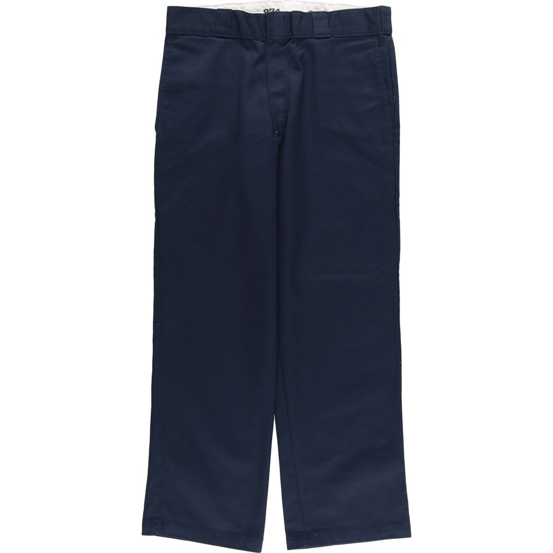 Dickies 874 Original Fit Work Pants for Men, W32 equivalent polyester navy blue type Vintage Second Hand
