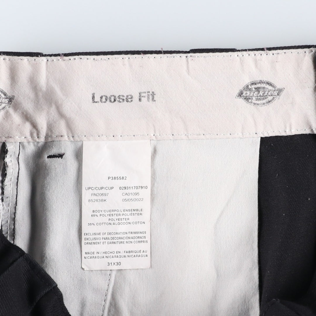 Dickies Loose Fit Double Knee Work Pants Men's W30 equivalent polyester black type Vintage Second Hand