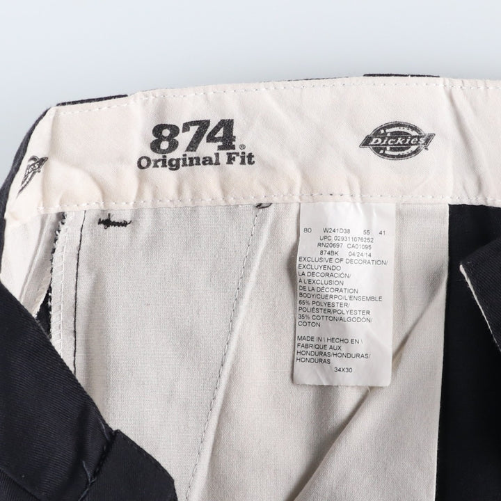 Dickies 874 Original Fit Work Pants, Men's, Size W33 polyester black type Vintage Second Hand