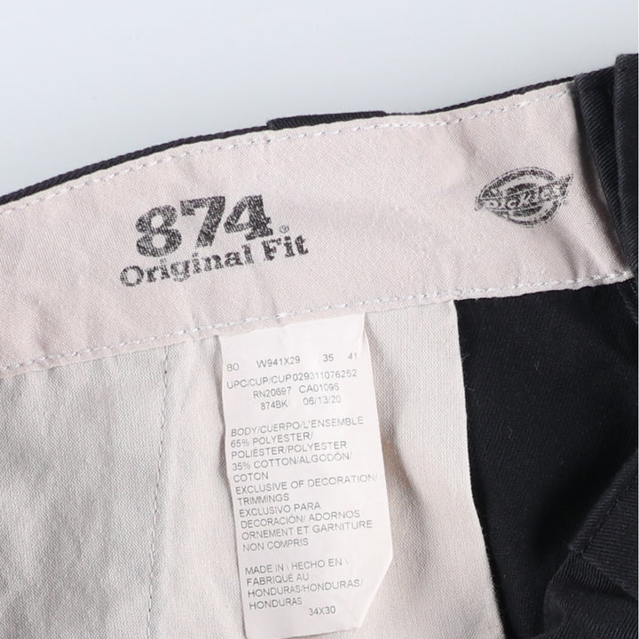 Dickies 874 Original Fit Work Pants, Men's, Size W33 polyester black type Vintage Second Hand