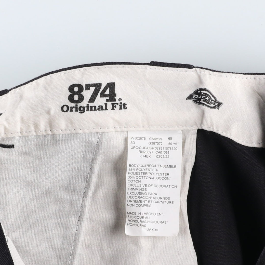 Dickies 874 Original Fit Work Pants for Men, W36 polyester black type Vintage Second Hand