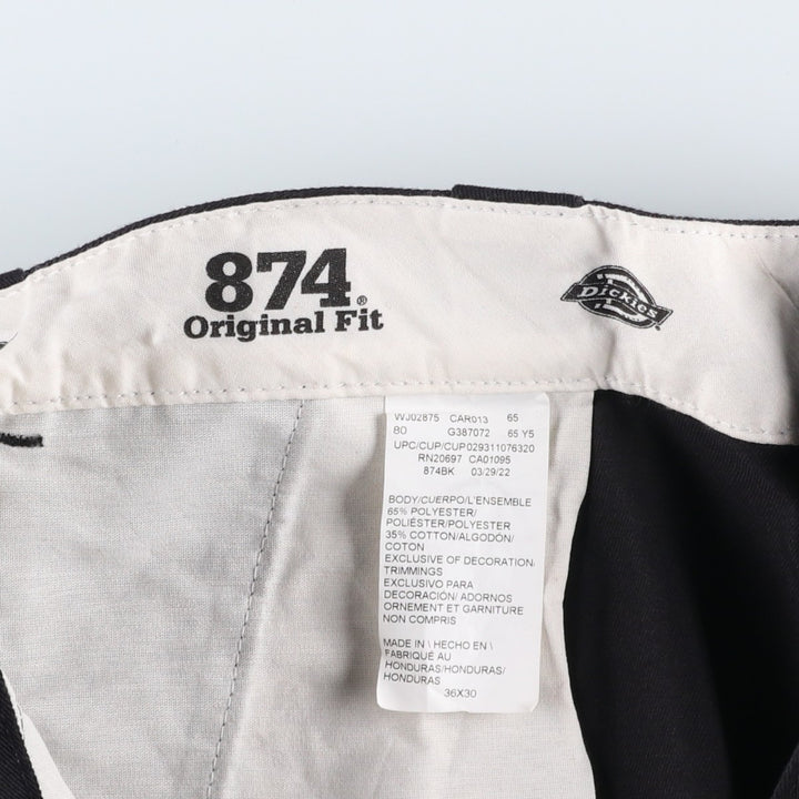 Dickies 874 Original Fit Work Pants for Men, W36 polyester black type Vintage Second Hand