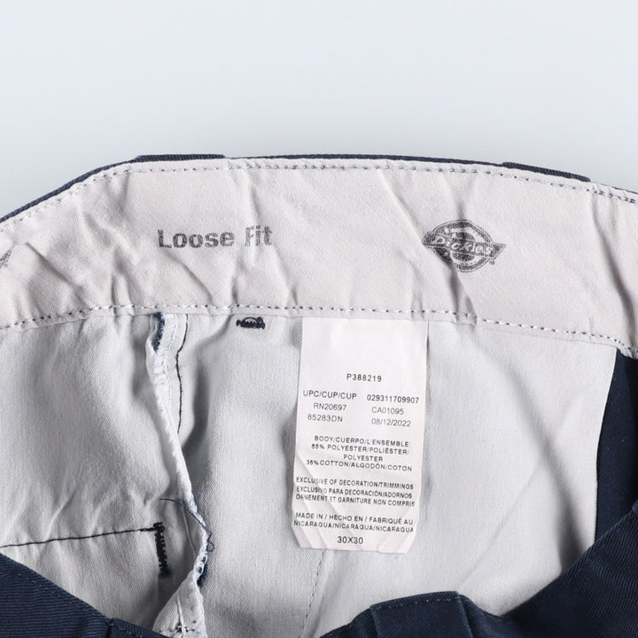 Dickies Loose Fit Double Knee Work Pants Men's W30 equivalent polyester navy blue type Vintage Second Hand