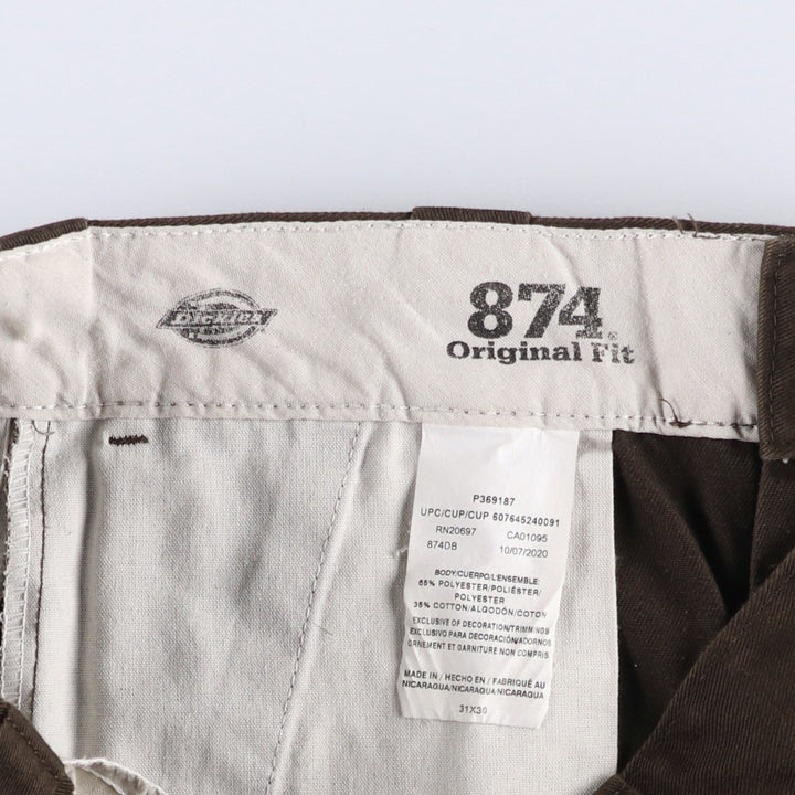 Dickies 874 Original Fit Work Pants, Men's, Size W30 polyester brown type Vintage Second Hand