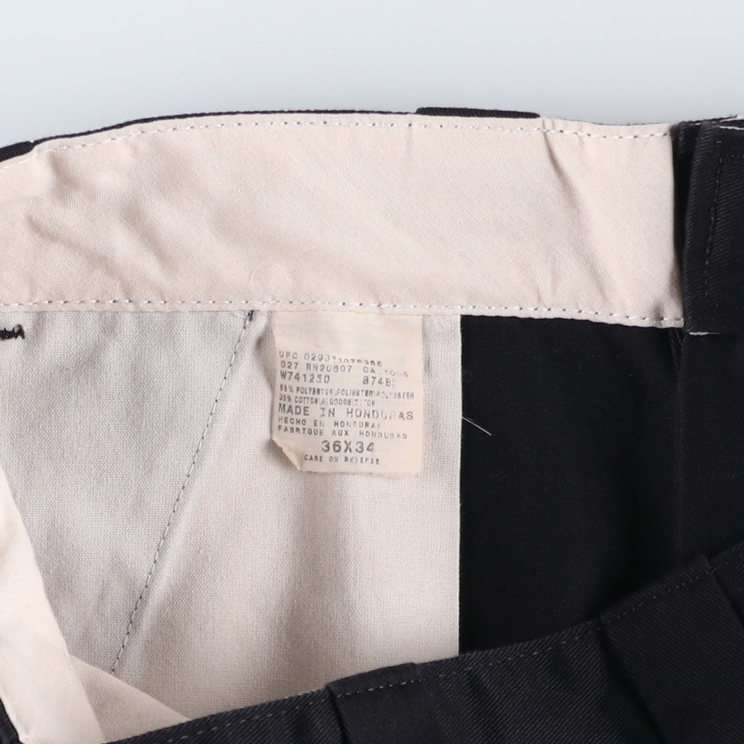 Dickies Men's Work Pants, Size W35 polyester black type Vintage Second Hand