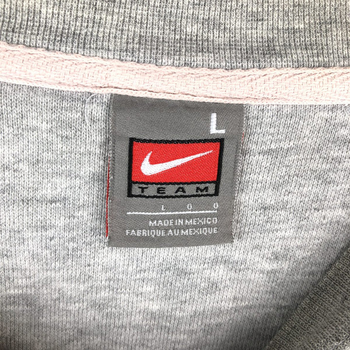 90s-00'S Nike TEAM Center Logo University of Michigan College Sweatshirt, Men's Size L cotton gray type Vintage Second Hand