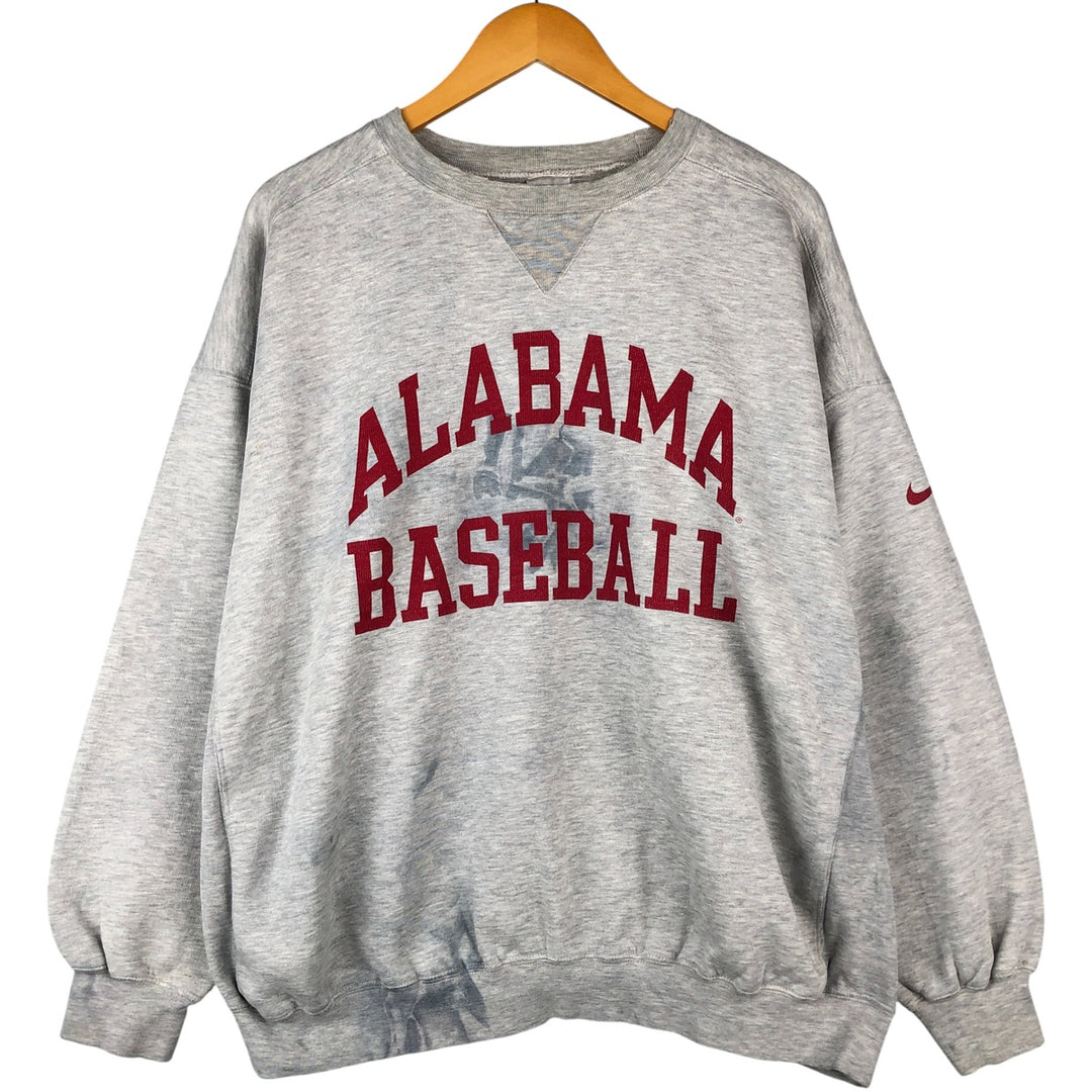 90'S Nike College Sweatshirt, Men's XL, Vintage cotton gray type Vintage Second Hand