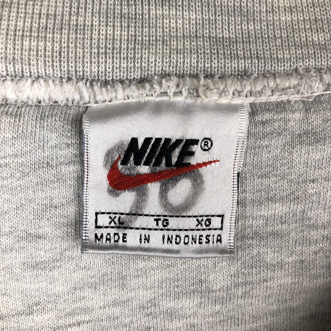 90'S Nike College Sweatshirt, Men's XL, Vintage cotton gray type Vintage Second Hand