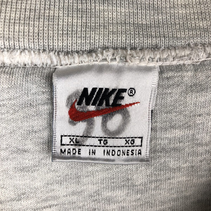 90'S Nike College Sweatshirt, Men's XL, Vintage cotton gray type Vintage Second Hand