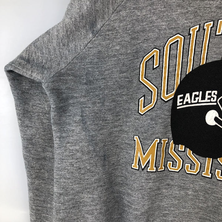Vintage 70s-80'S Russell Jerseys triple print college sweatshirt, made in the USA, men's size L polyester gray type Vintage Second Hand