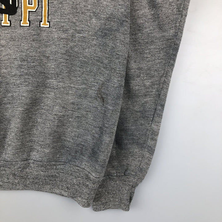 Vintage 70s-80'S Russell Jerseys triple print college sweatshirt, made in the USA, men's size L polyester gray type Vintage Second Hand